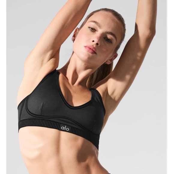 Alo Yoga Airlift Line Up Bra Black Small - Picture 10 of 11
